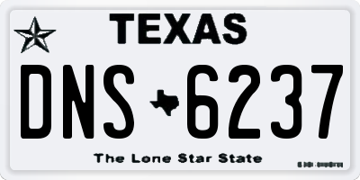TX license plate DNS6237