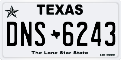 TX license plate DNS6243