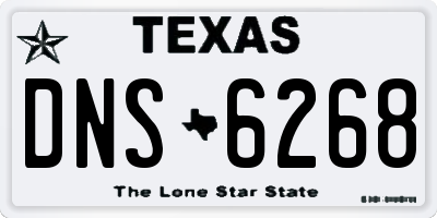 TX license plate DNS6268