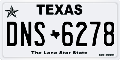 TX license plate DNS6278