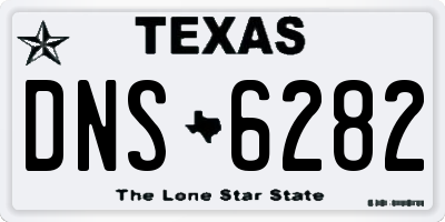 TX license plate DNS6282
