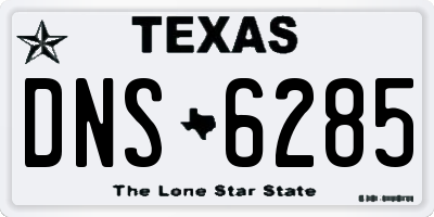 TX license plate DNS6285
