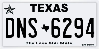 TX license plate DNS6294