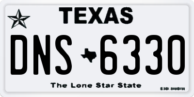 TX license plate DNS6330