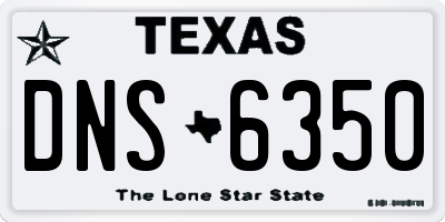 TX license plate DNS6350