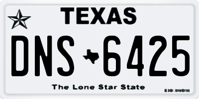 TX license plate DNS6425