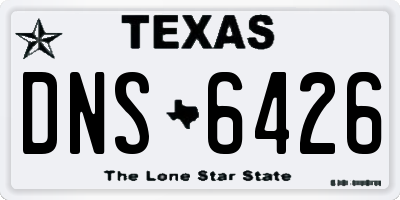 TX license plate DNS6426