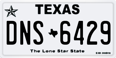 TX license plate DNS6429