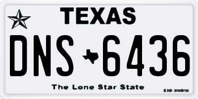 TX license plate DNS6436
