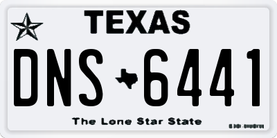 TX license plate DNS6441