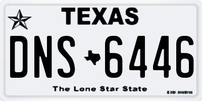 TX license plate DNS6446