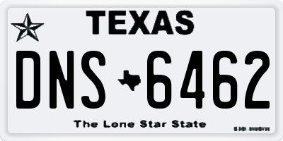 TX license plate DNS6462