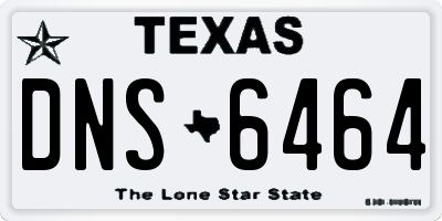 TX license plate DNS6464