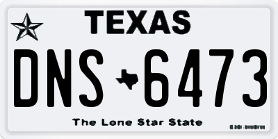 TX license plate DNS6473