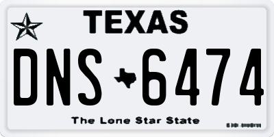 TX license plate DNS6474