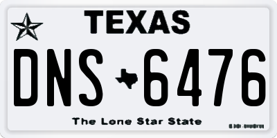 TX license plate DNS6476