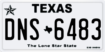 TX license plate DNS6483