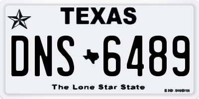 TX license plate DNS6489