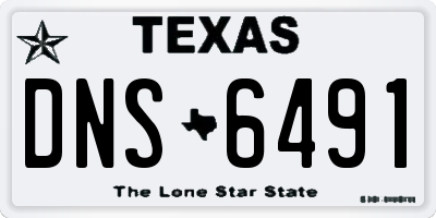 TX license plate DNS6491