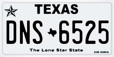 TX license plate DNS6525