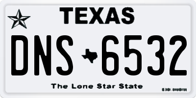 TX license plate DNS6532