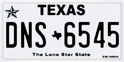 TX license plate DNS6545