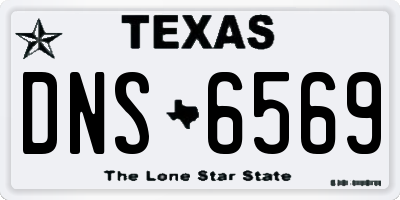 TX license plate DNS6569