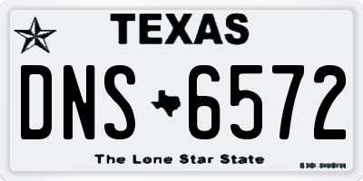 TX license plate DNS6572