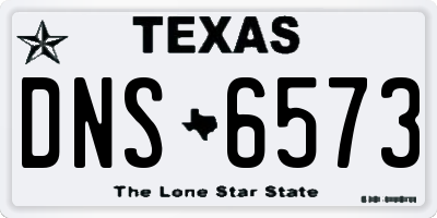 TX license plate DNS6573