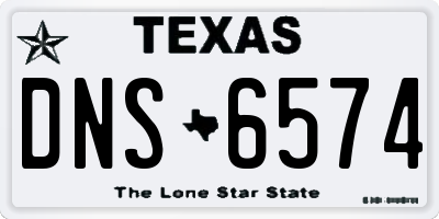 TX license plate DNS6574