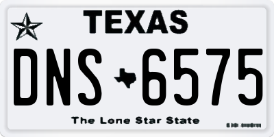 TX license plate DNS6575