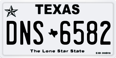 TX license plate DNS6582
