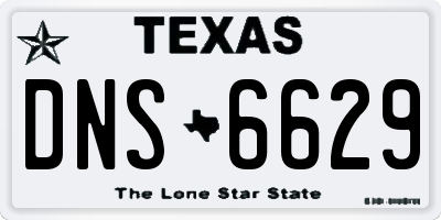 TX license plate DNS6629