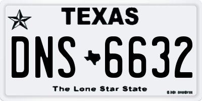 TX license plate DNS6632