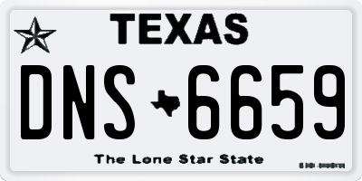 TX license plate DNS6659