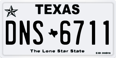 TX license plate DNS6711
