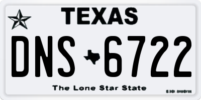 TX license plate DNS6722
