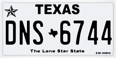 TX license plate DNS6744