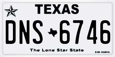 TX license plate DNS6746