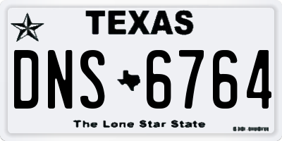 TX license plate DNS6764