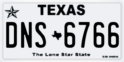 TX license plate DNS6766