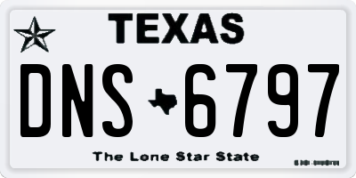 TX license plate DNS6797