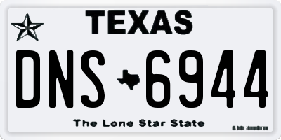 TX license plate DNS6944