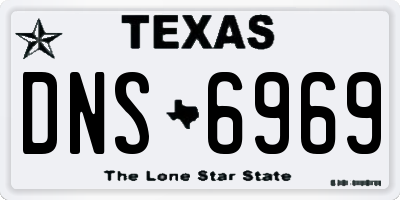 TX license plate DNS6969