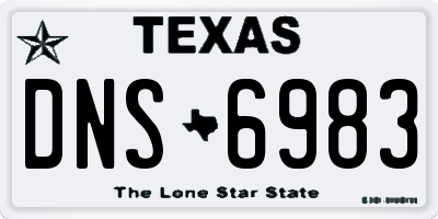 TX license plate DNS6983