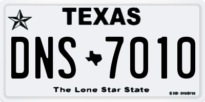 TX license plate DNS7010