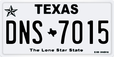 TX license plate DNS7015