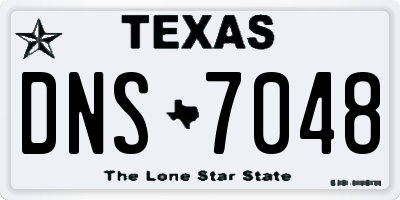TX license plate DNS7048