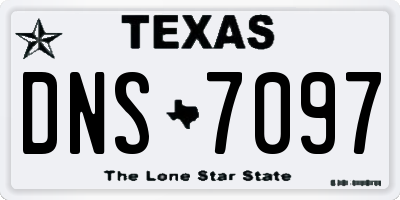 TX license plate DNS7097