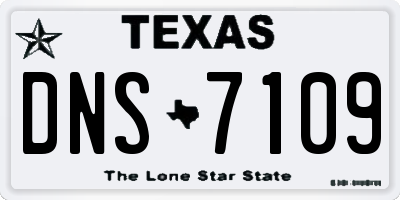 TX license plate DNS7109